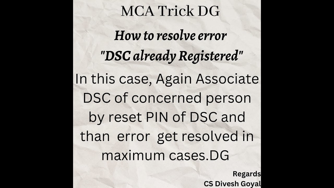 How to Resolve Error - 