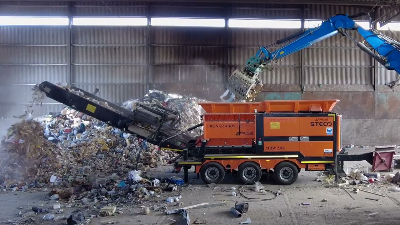 Kverning av blandet avfall med Pronar MRW 2.85