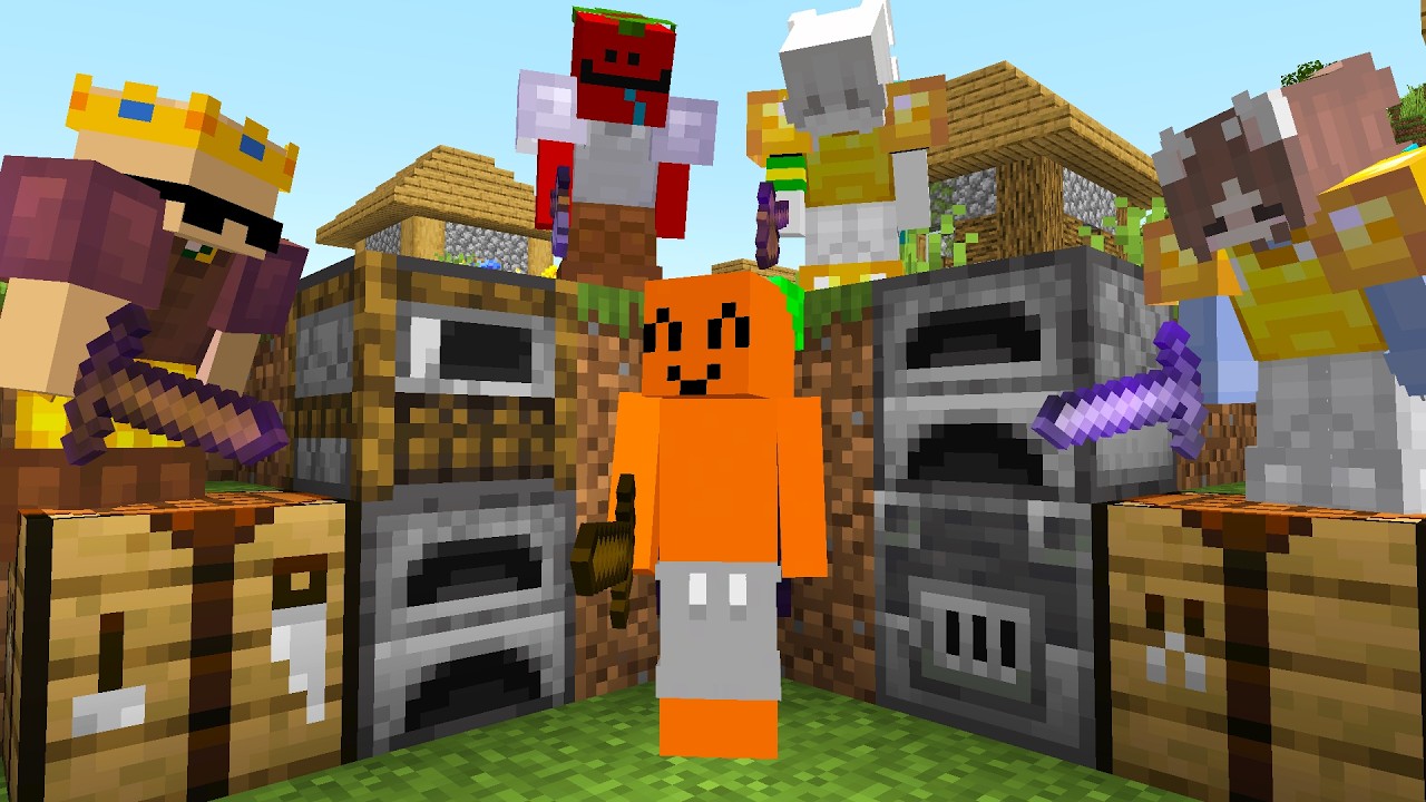 Minecraft Speedrunner VS 4 Caçadores