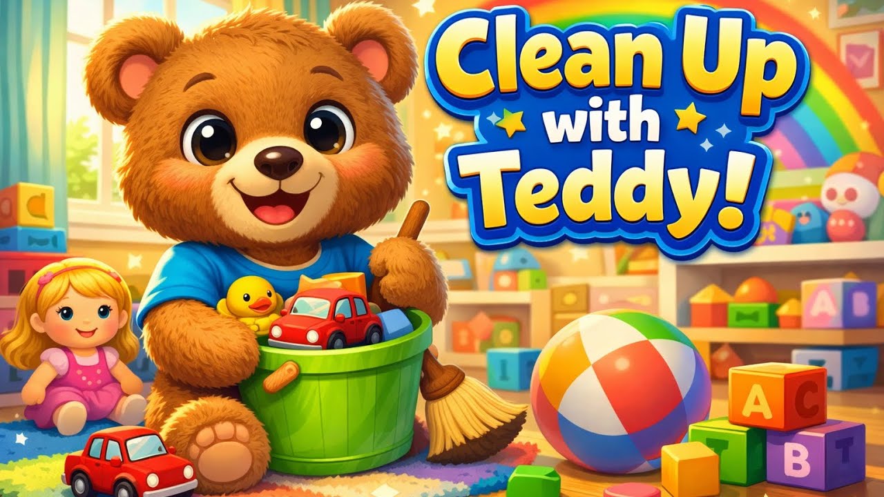 Clean Up Time with Teddy Bear! 🧸 | Fun Kids Cleaning Song