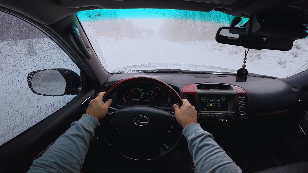POV Drive ( No Talking) - Lexus GX470 V8 - Whiteout Winter Storm