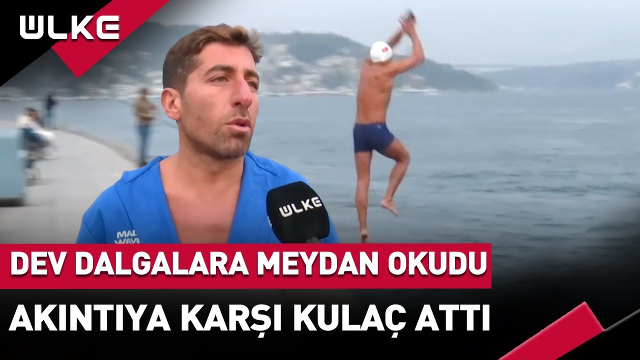 İstanbul Boğazı’nda Dev Dalgalara Meydan Okudu