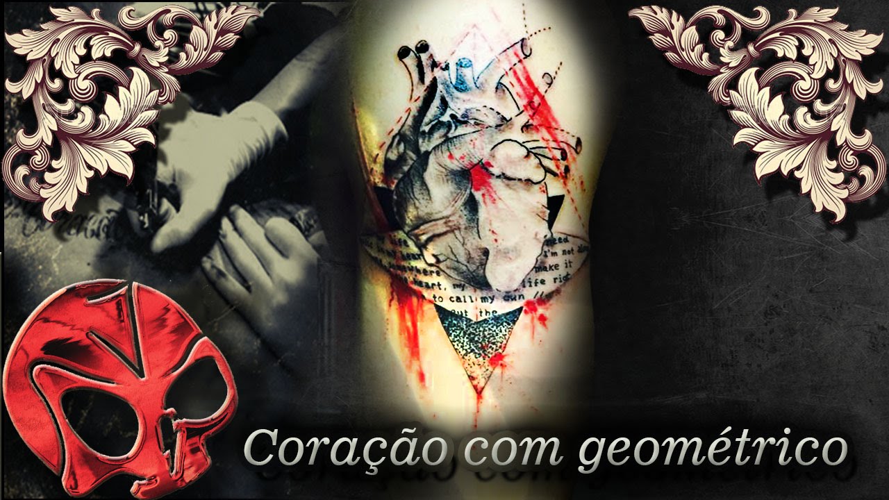 Est&uacute;dio JanTattoo - Cora&ccedil;&atilde;o com Geom&eacute;trico.