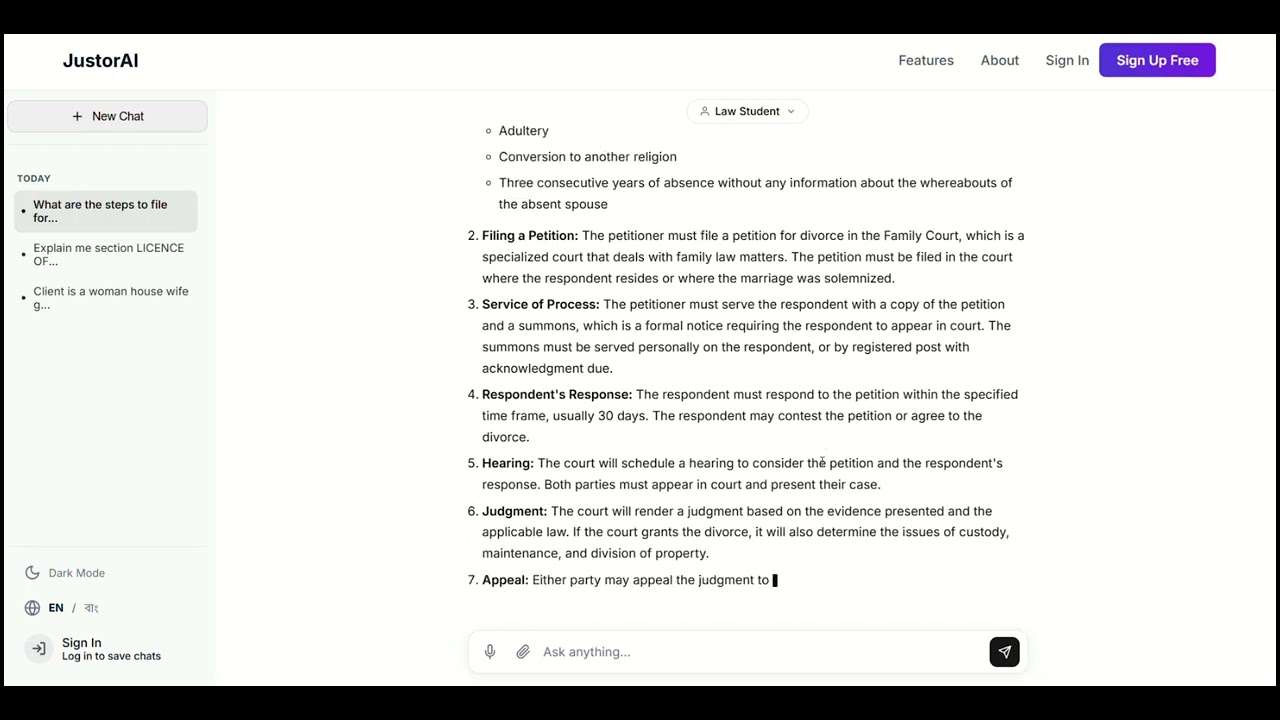 Product Demo of justor AI