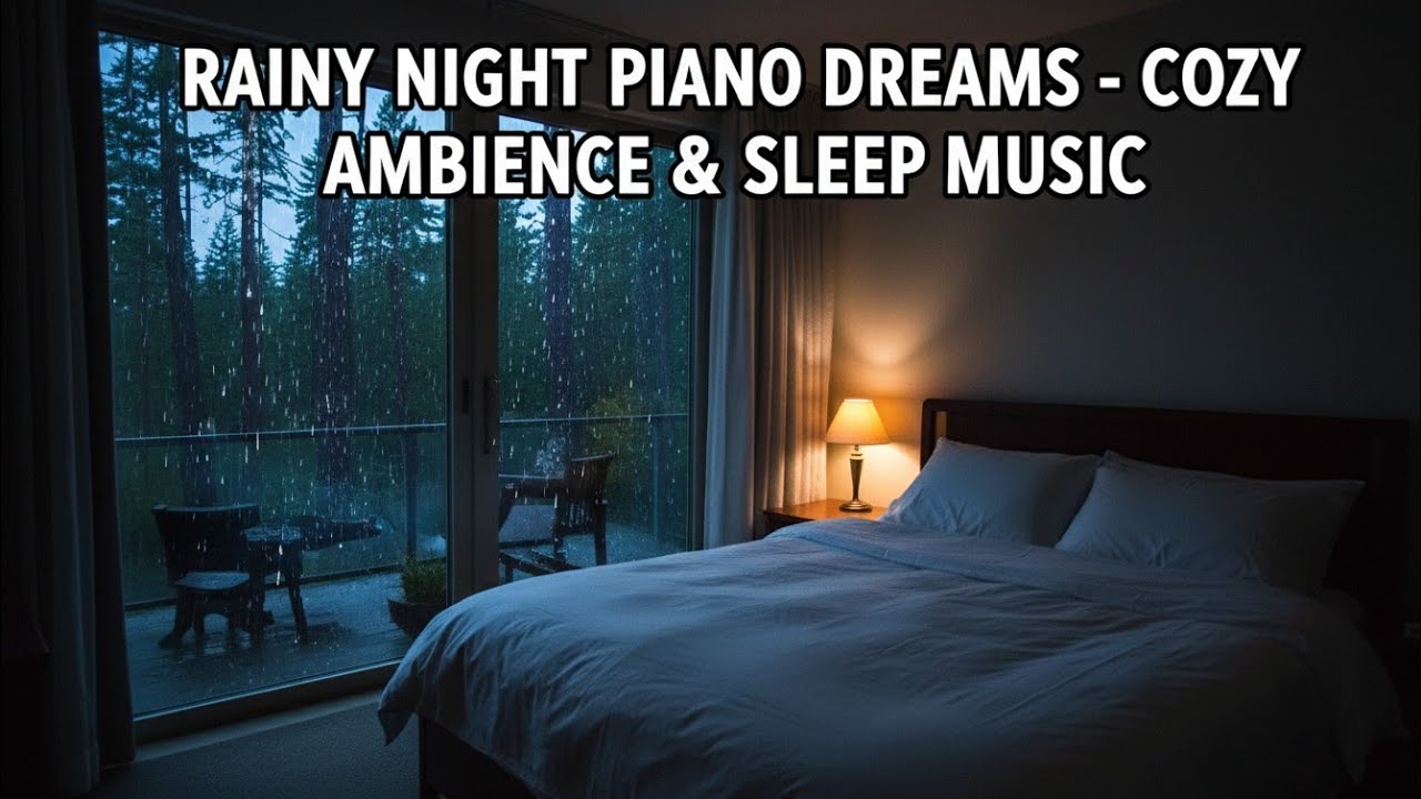 Gentle Piano and Rain Sounds for Peaceful Sleep, Focus, and Rainy Night Vibes