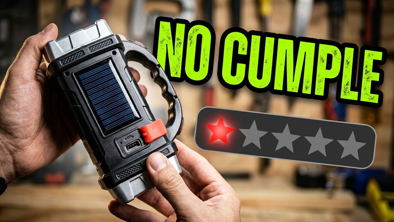 NO COMPRES LINTERNA RECARGABLE con PANEL SOLAR sin saber este DETALLE