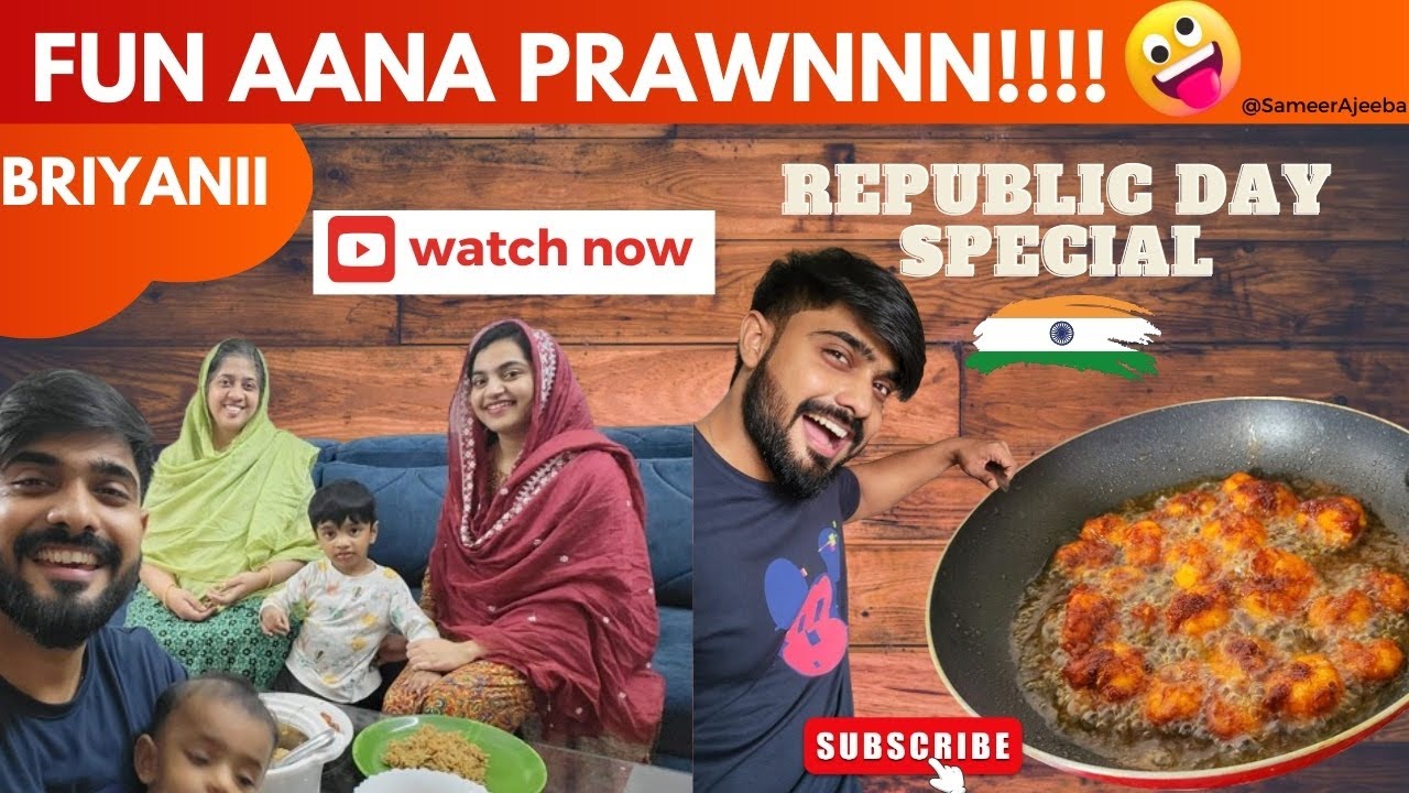 PRAWN BIRIYANI SAPDA READY AH 🤩REPUBLIC DAY SPECIAL 💯♥️#prawnrecipe#cookingvideo #trending
