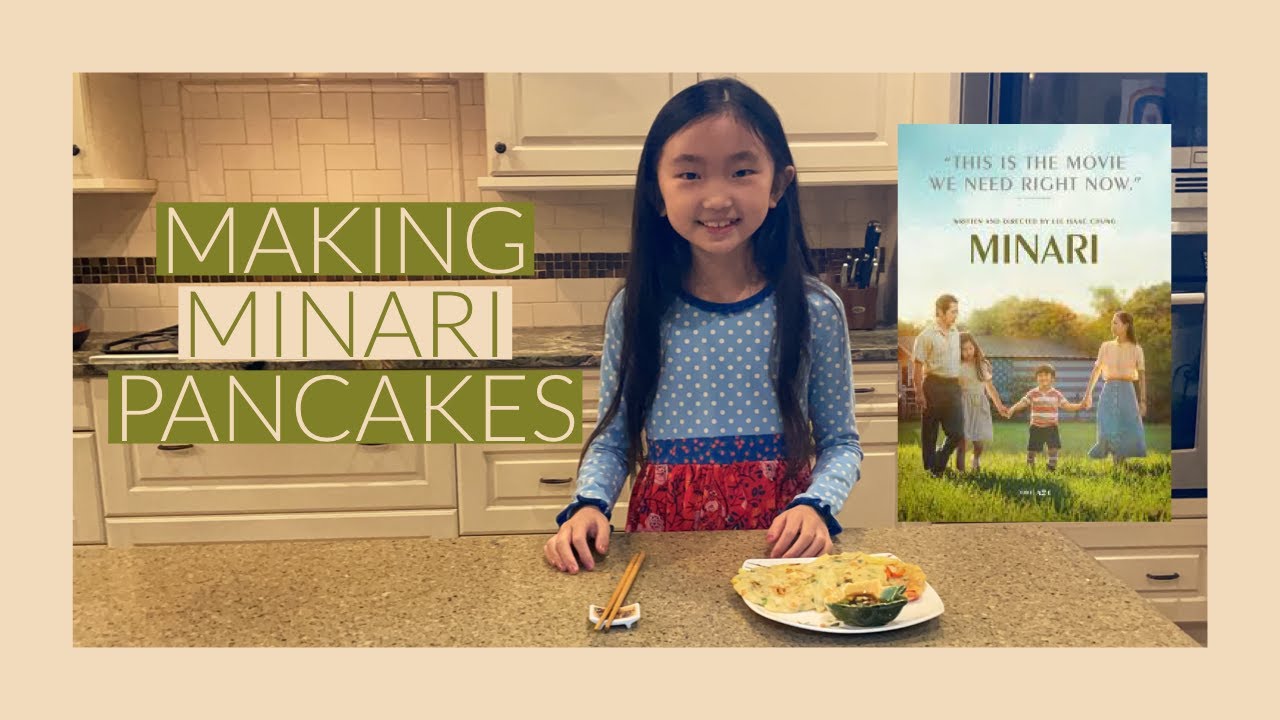 Making MINARI Korean Pancake Dish