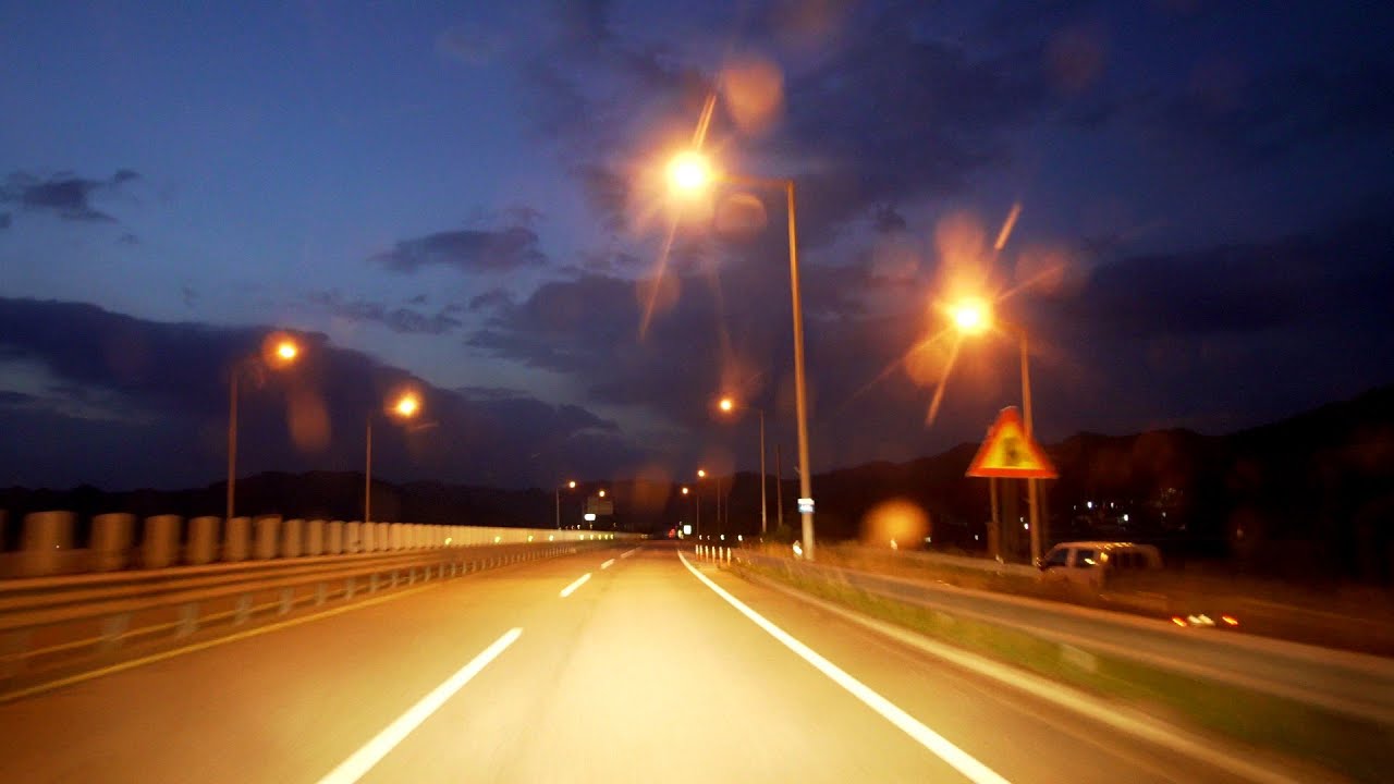 Night Drive - Yeongdong-gun to Cheongju in Korea (No Talking, No Music)
