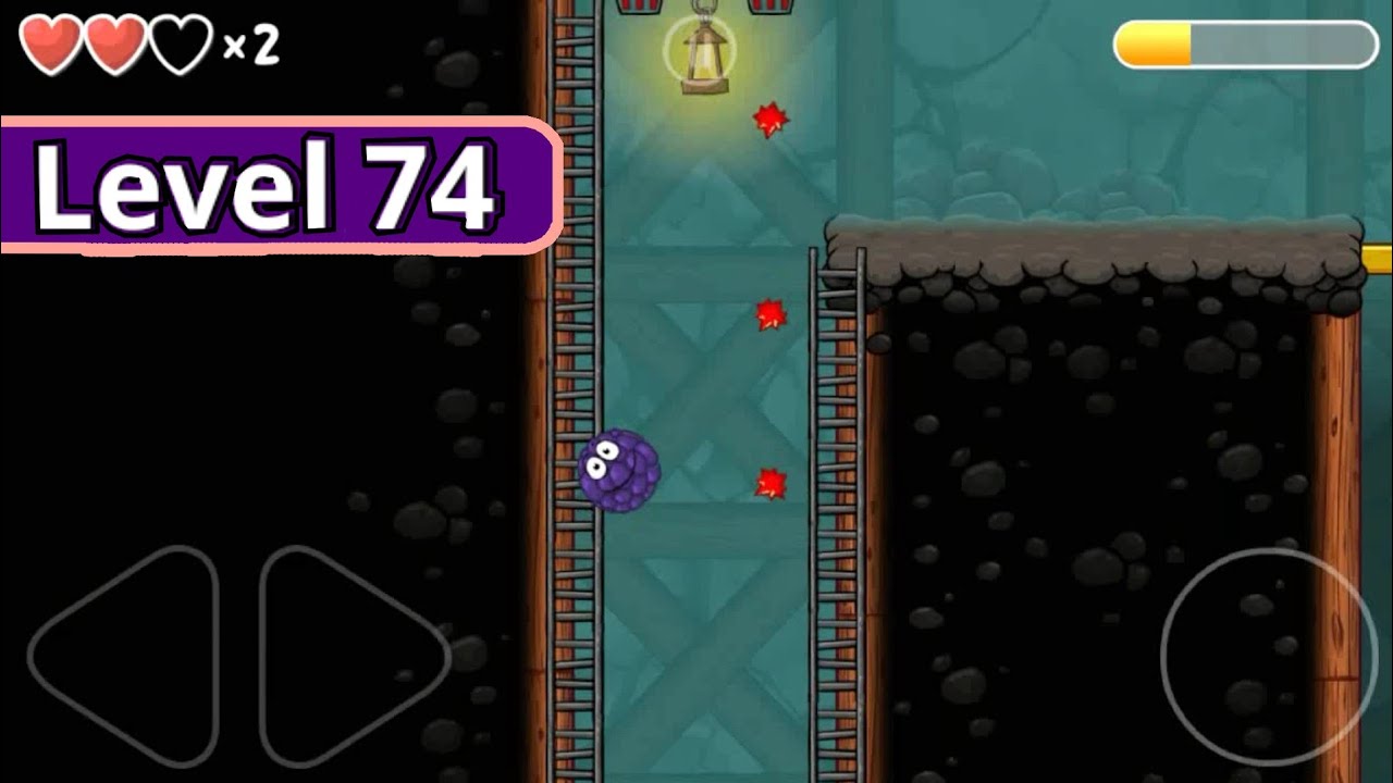 Red Ball 4 - Berry Ball - Into The Cave - Level 74 - Android Gameplay