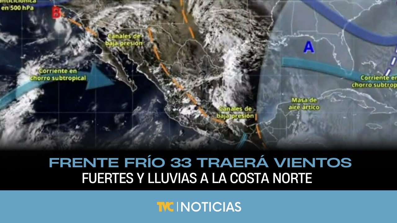 Vientos intensos y oleaje de más de 5 metros por frente frío 33 en Honduras