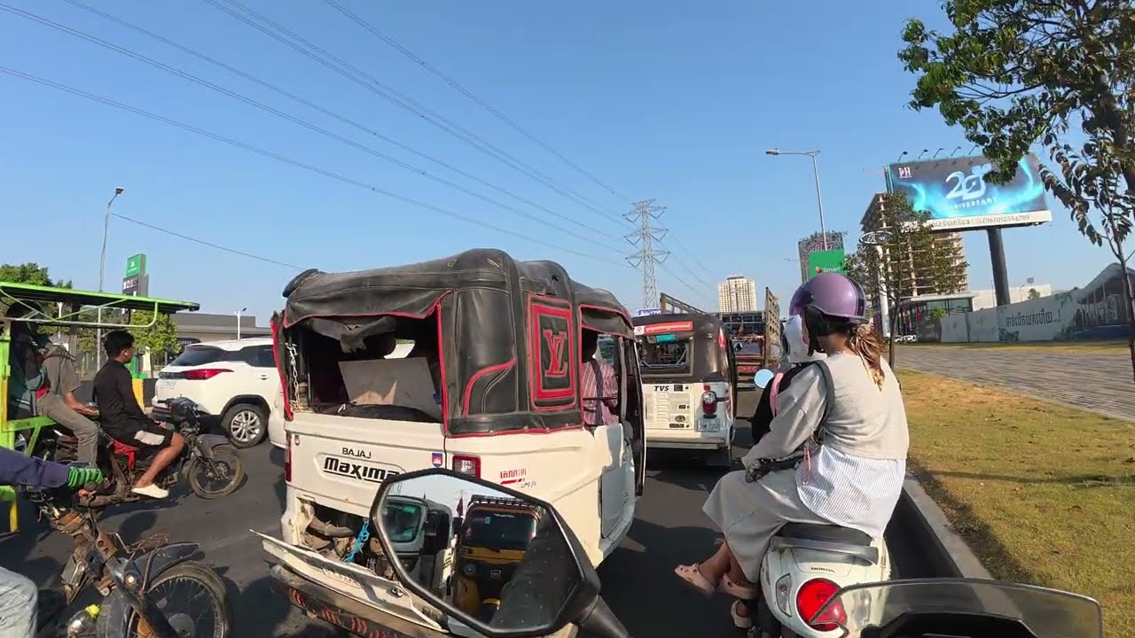 Phnom Penh Ride ASMR | Ep 015 | Morning Rush Hour (4K)