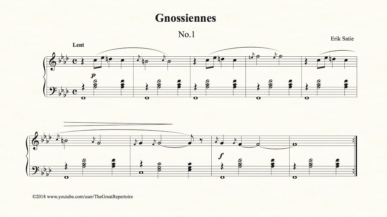 Erik Satie, Gnossienne No. 1