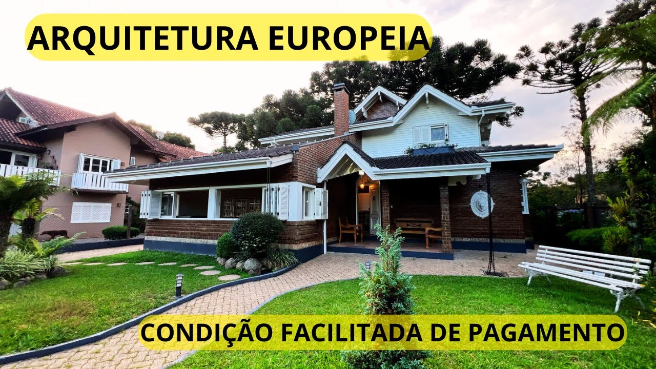 A 100 METROS DO LAGO NEGRO DE GRAMADO CASA COM ARQUITETURA T&Iacute;PICA EUROPEIA