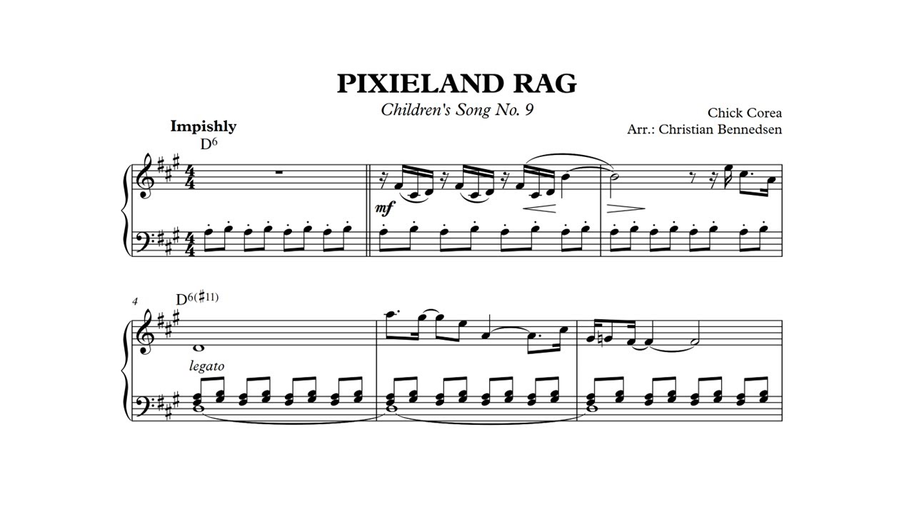Chick Corea - Pixieland Rag - Piano