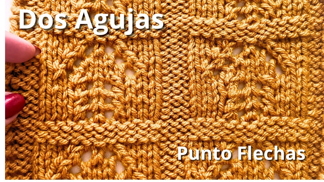 PUNTO FLECHAS en Dos Agujas (Palillos)