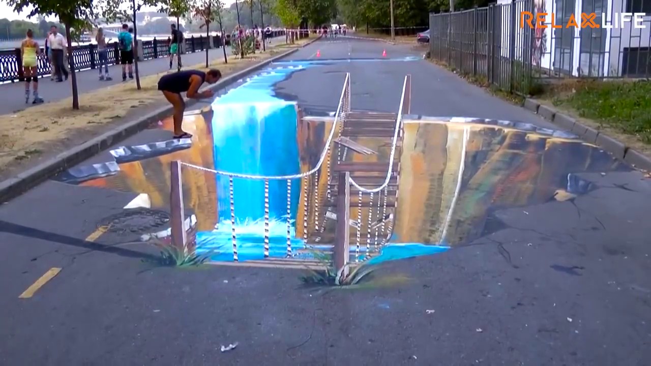 #dermodellbauerswen #3dmalerei #zeichnen 3d Strassenmalerei muss man gesehen haben