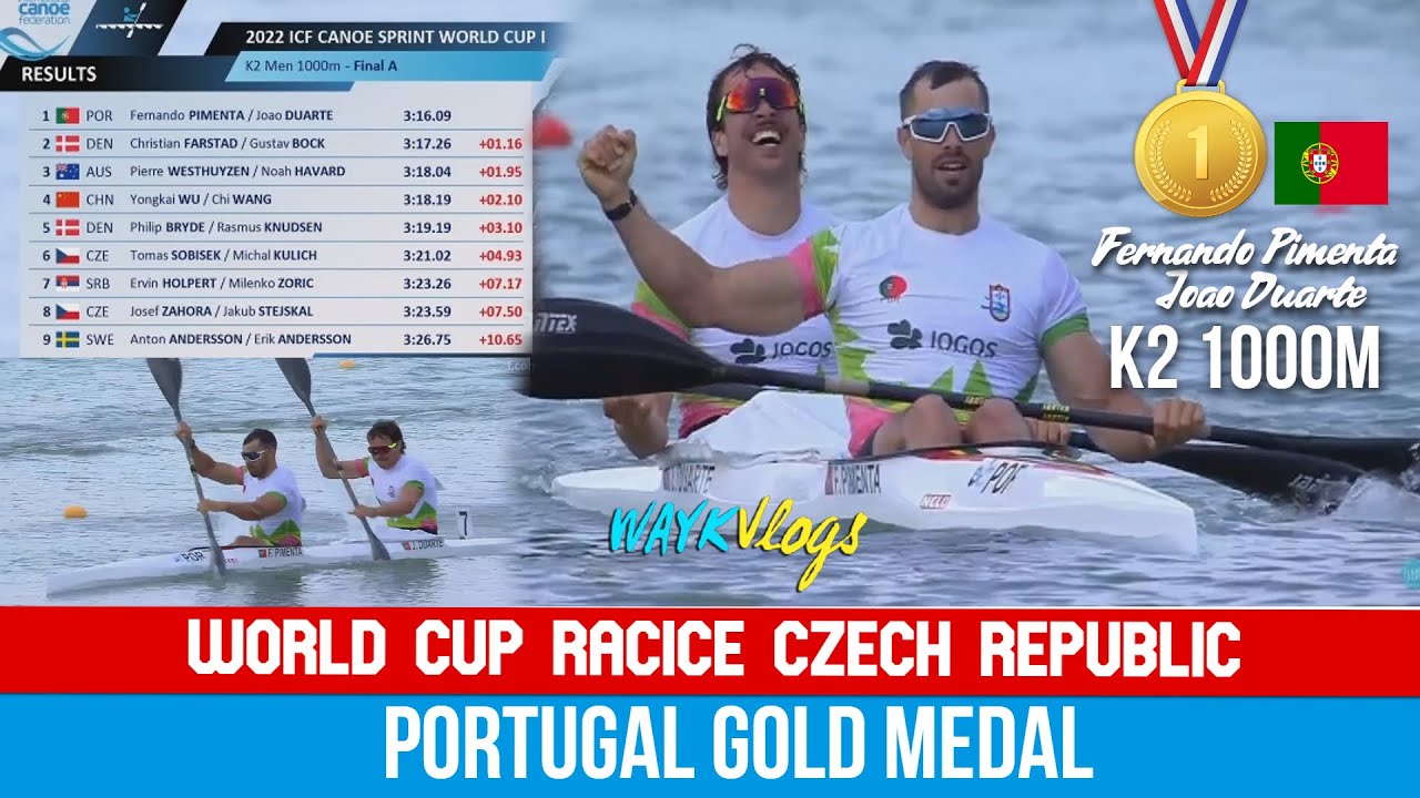 K2 Men 1000m Final A | Portugal CHAMPION | World Cup Racice Czech Republic 2022 | WAYkVlogs