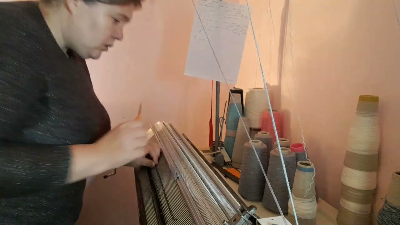 Носки с жаккардом на машине 