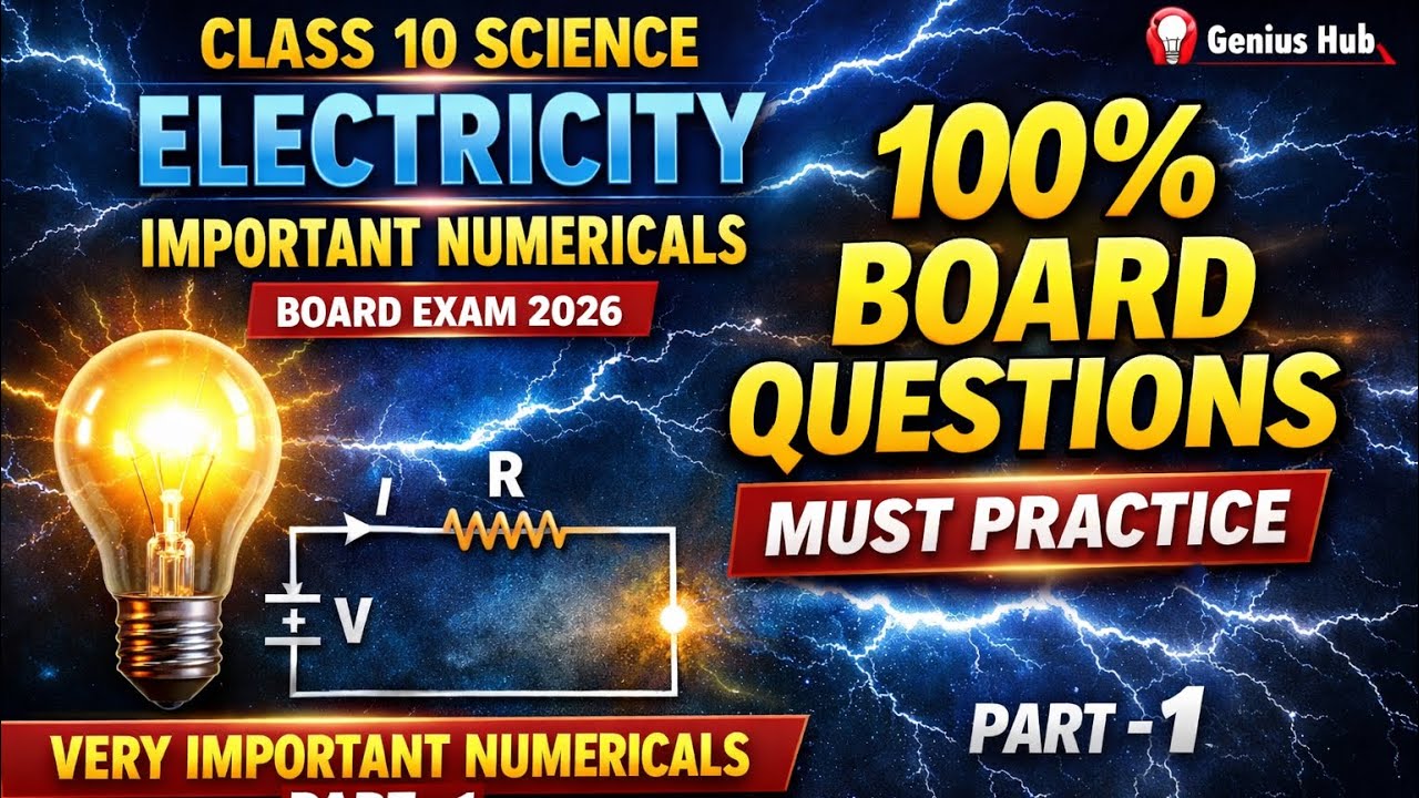 Class 10 Science most important numericals of physics chapter Electricity for Boards ….part 1