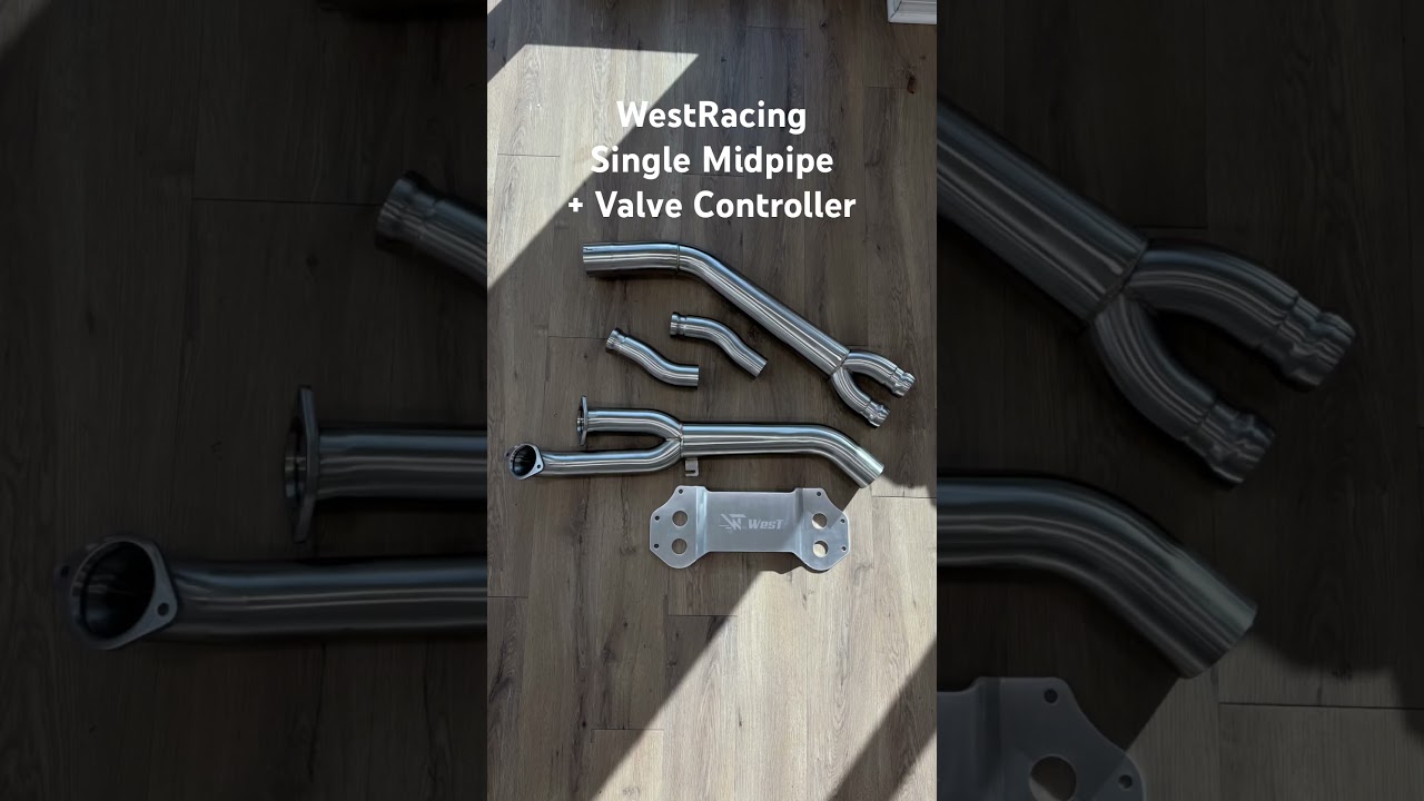 #WestRacing Single midpipe and valve controller for G8x . (Stock downpipes)