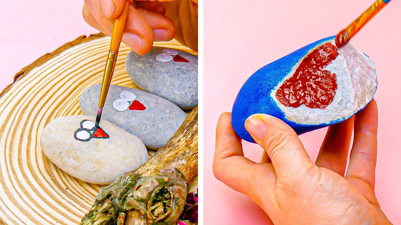 Atraentes para casa e jardim: artesanato com pedras! 17 ideias originais para todas as idades