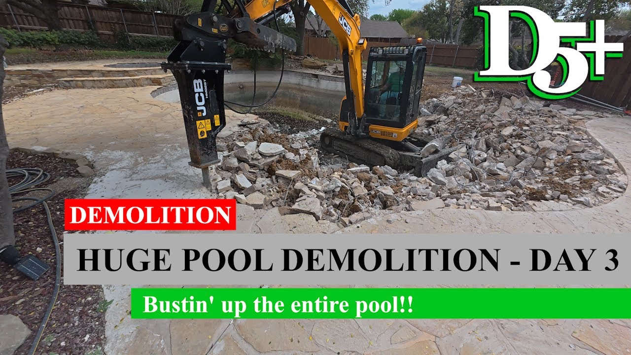 Pool Demolition Like You've Never Seen! | Day 3 Timelapse