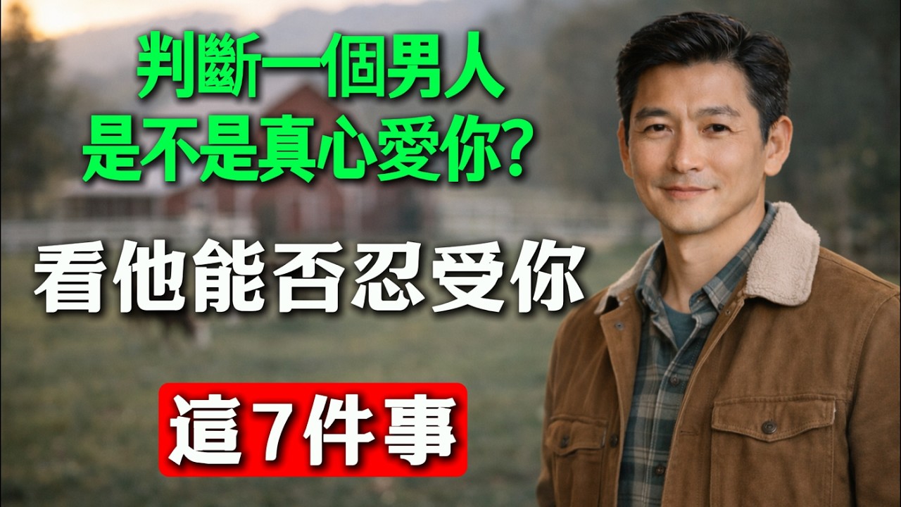判斷一個男人是不是真心愛你？就看他能否忍受你這7件事！