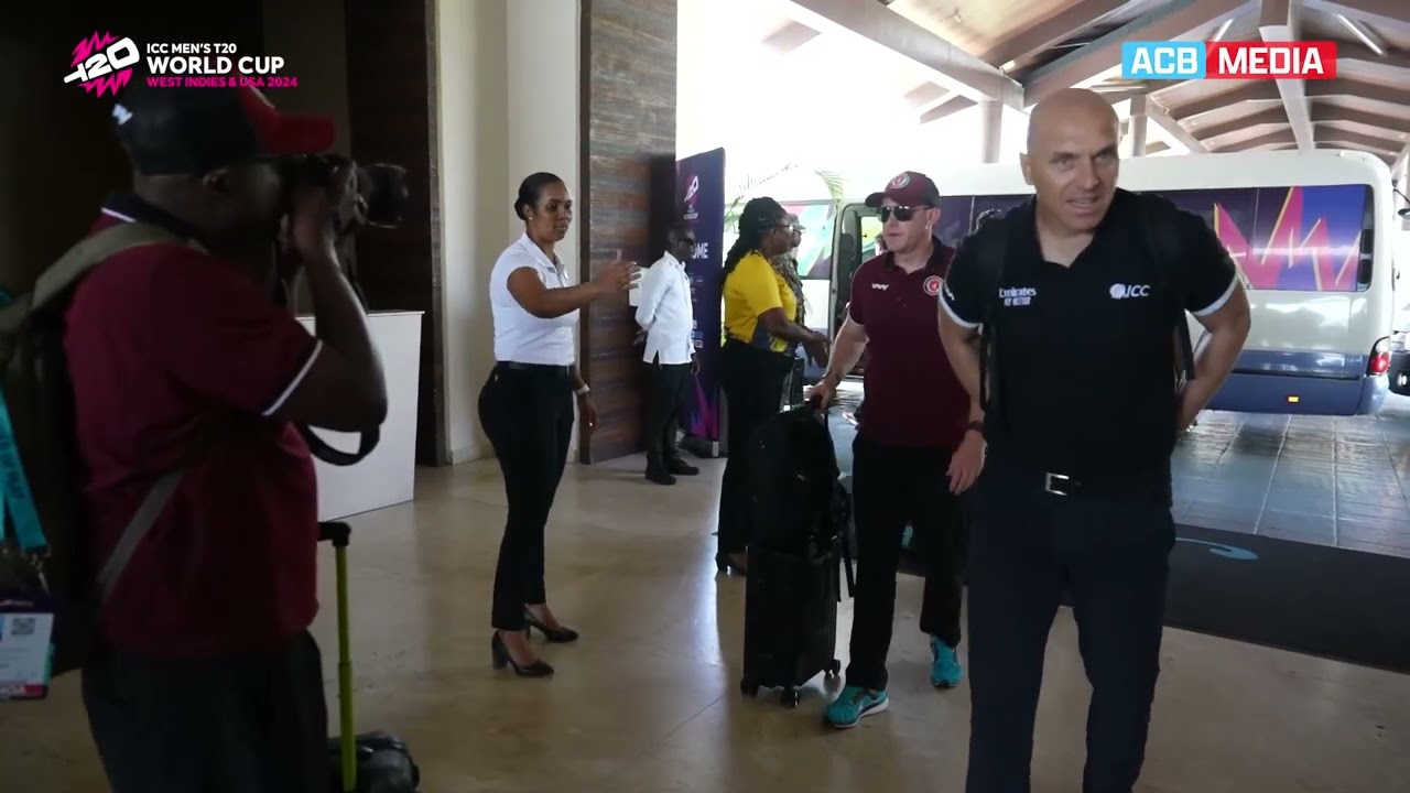 AfghanAtalan arrive in Saint Lucia for their final Group C match against West Indies | T20WorldCup