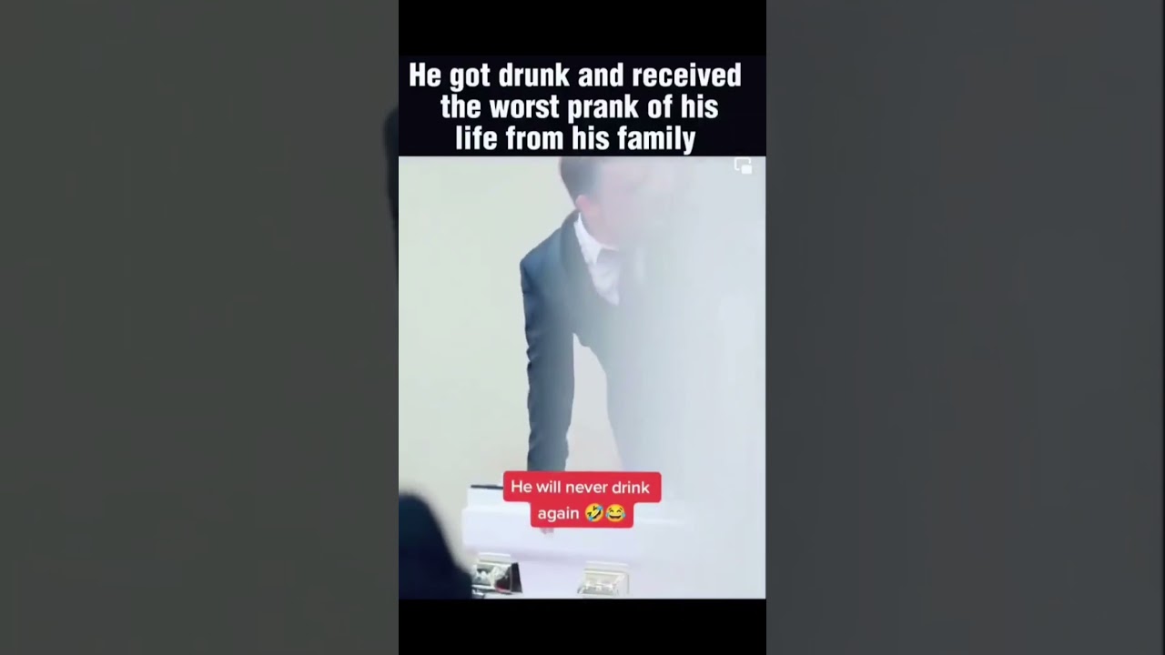 He will never drink again #shorts #funny #prank