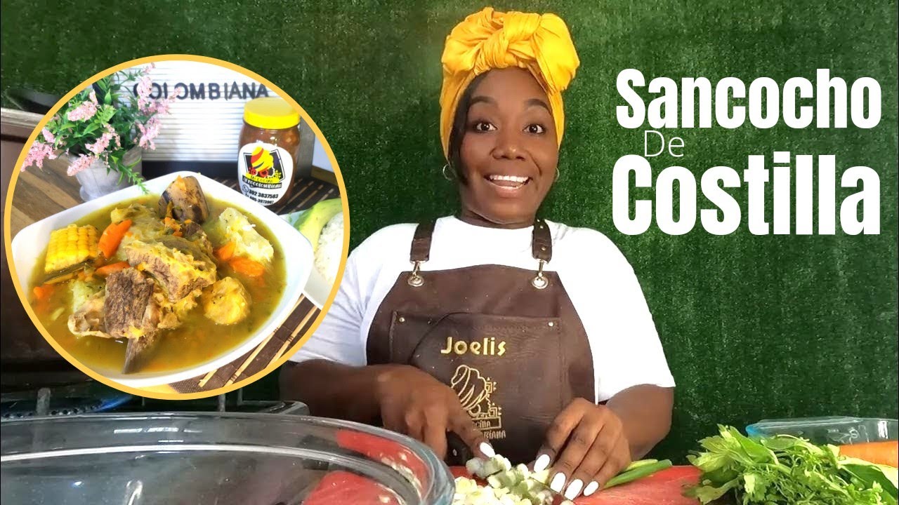 DELICIOSO SANCOCHO  DE COSTILLA DE RES. Al estilo de Afrocolombiana Joelis. Receta paso a paso.