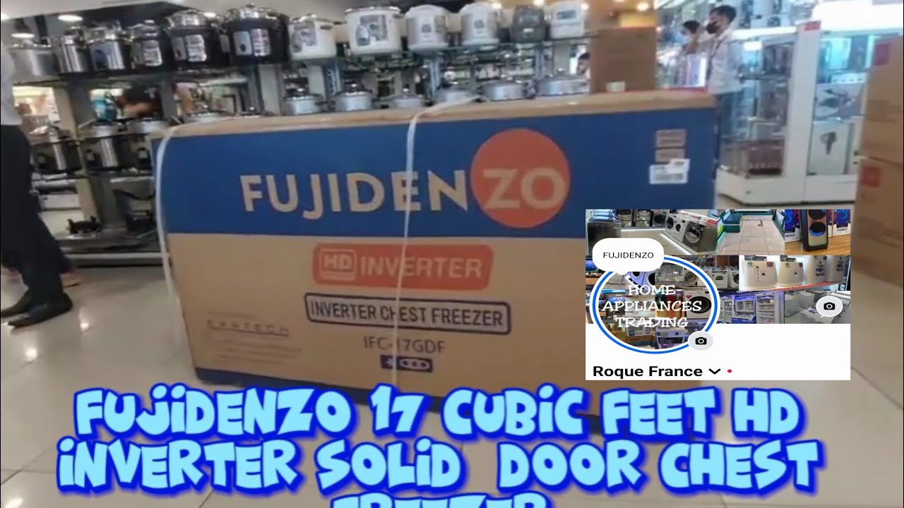 Fujidenzo 17cu.ft inverter solid top chest freezer