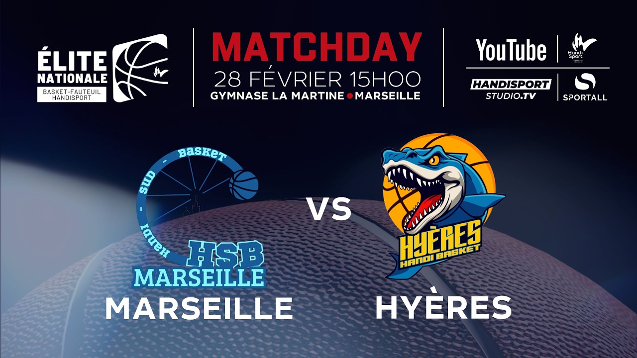 Marseille / Hyères - Championnat de France de basket fauteuil Elite Nationale - 11ème Journée