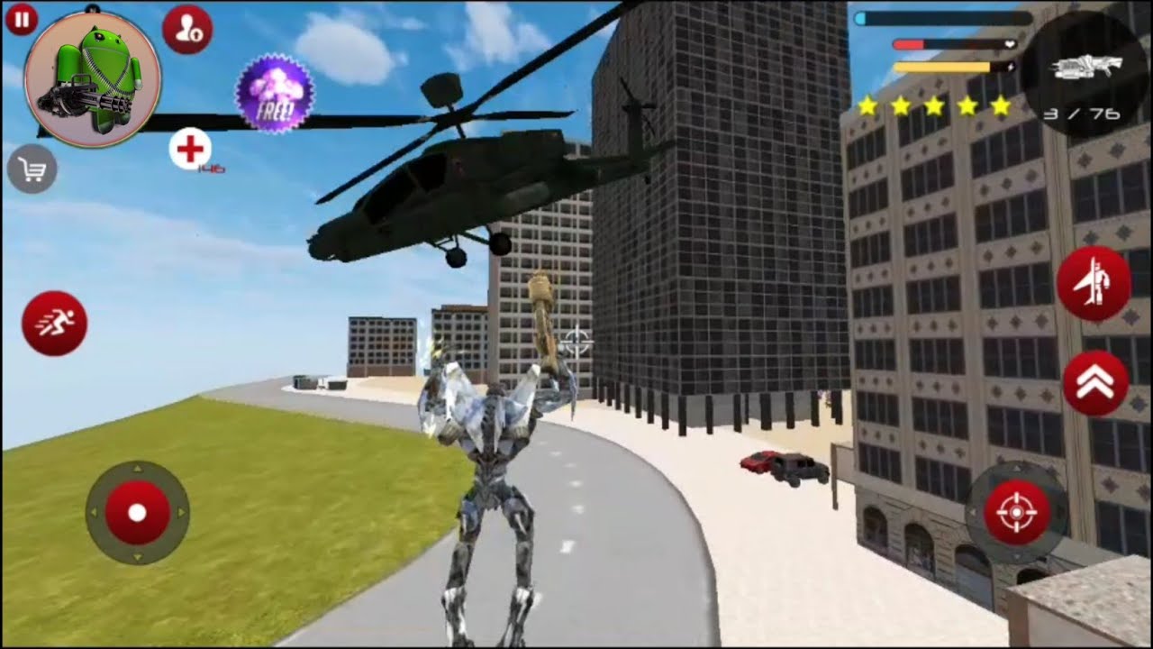 Naxeex Robot Car #12 - Crash into a Helicopter | Naxeex | Android Gameplay HD