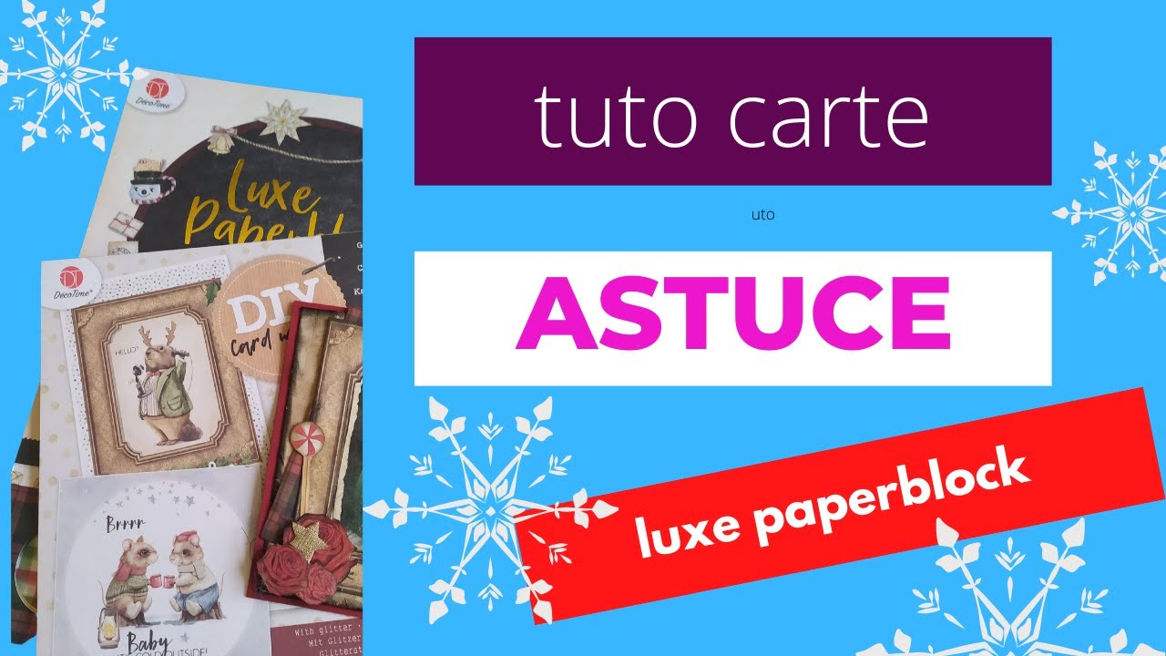 tuto carte Noël facile/astuce  fond avec luxe paperblock et Diy card de chez Action
