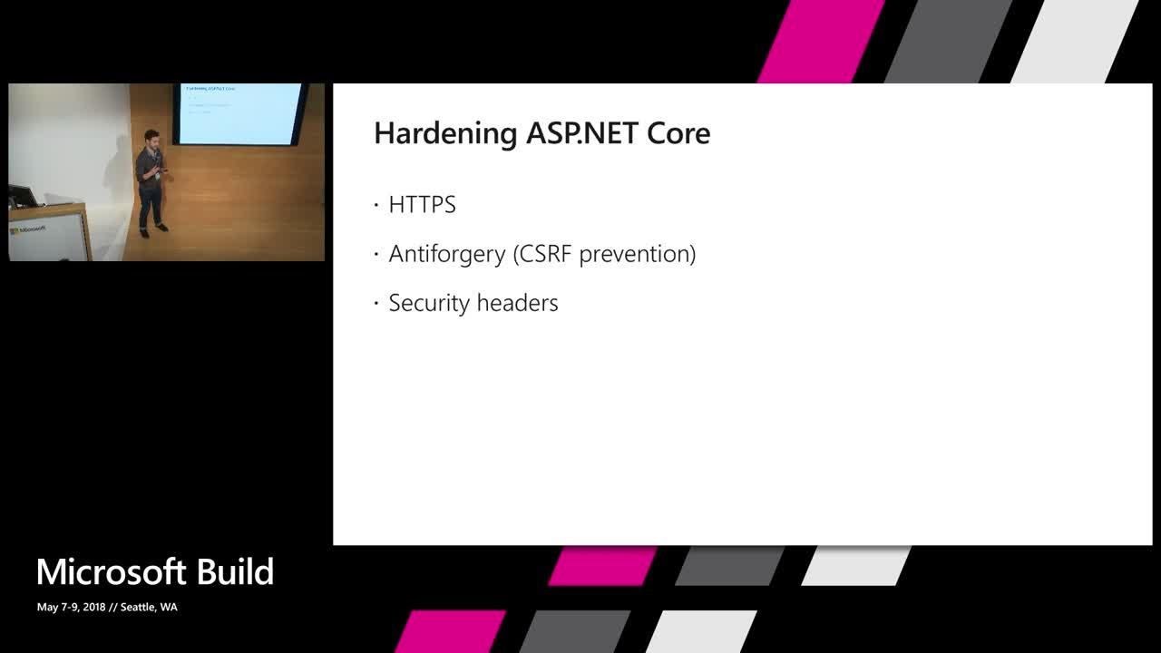 LinkedIn Learning presents: Securing web applications in ASP.NET Core 2.1 : Build 2018