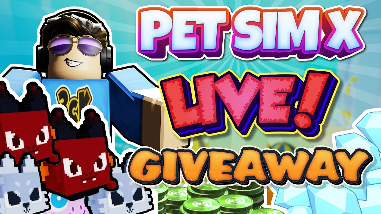 🔴 PET SIMULATOR X - EXCLUSIVE PETS 😻  GEMS 💎 and  ROBUX 💰 GIVEAWAY  - 11 APR 22