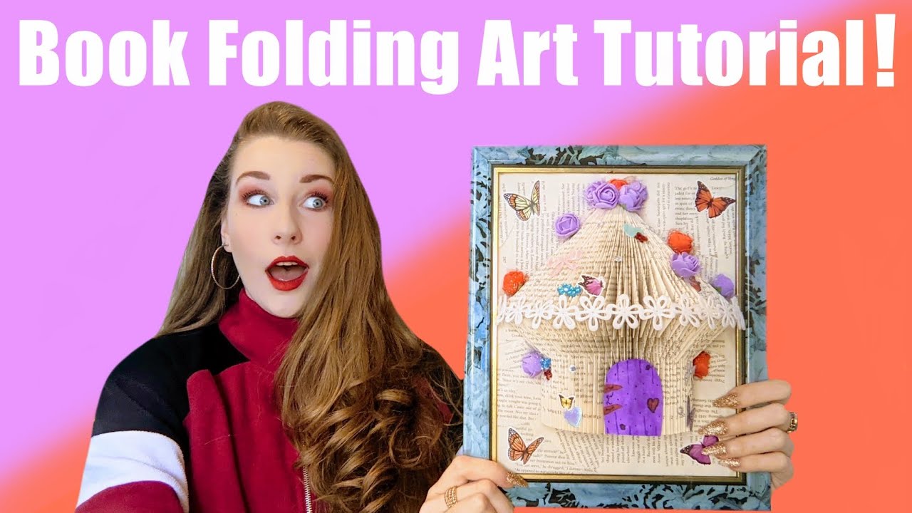 Book Folding Art Tutorial! How To DIY Book Fold A Fairy Or Pixie House At Home! Make It Yourself!