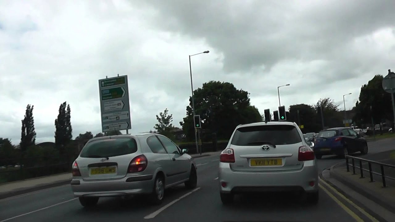 Driving Along Hylton Road, North Parade, Dolday & All Saints Road, Worcester, Worcestershire, UK