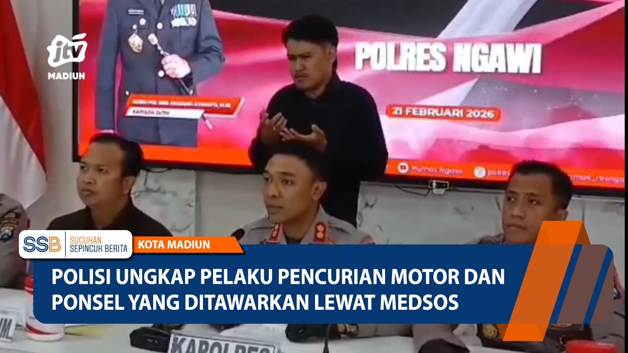 NGAWI - Polisi Ungkap Pelaku Pencurian Motor dan Ponsel yang Ditawarkan Lewat Medsos