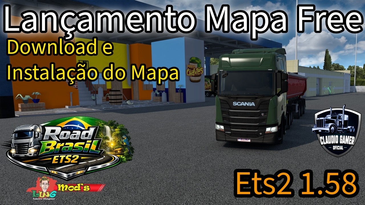 Lan&ccedil;amento Mapa Road Brasil Free Para Ets2 1.58 Download e Instala&ccedil;&atilde;o do Mapa