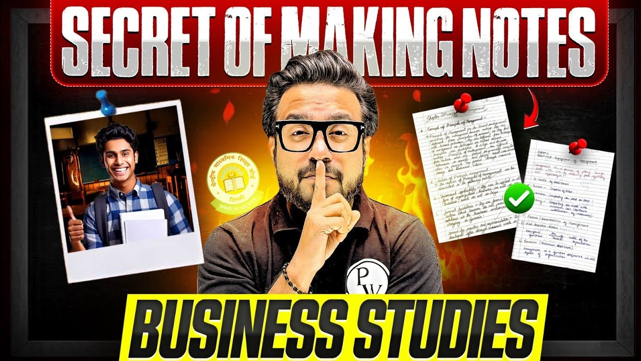 How to make notes for Business Studies Class 11 💼Best Note Making Hack💯