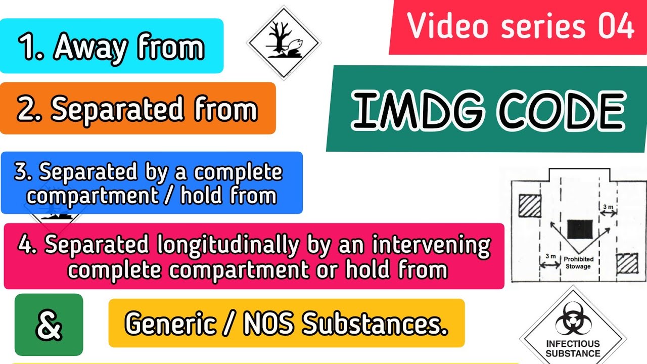 Away from, Separated from, etc, NOS,  IMDG CODE  5 |  #ships #merchantnavy #imdg #cargo #mariners