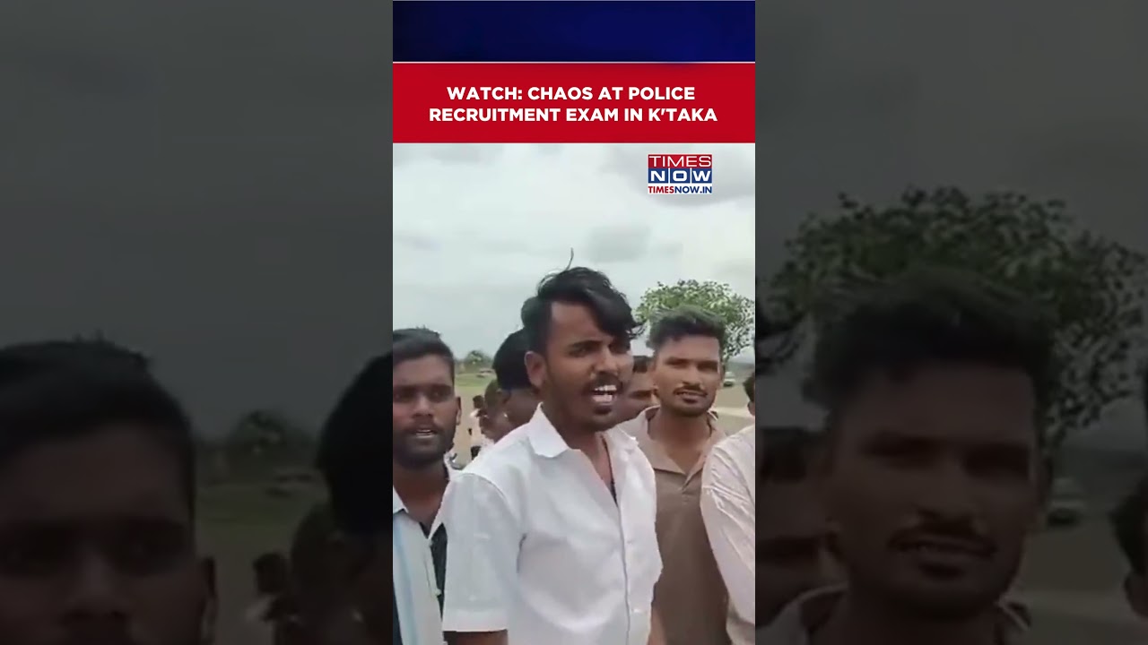 Karnataka: Protest Erupts At Police Constable Exam After OMR Sheet Mix-Up #shorts