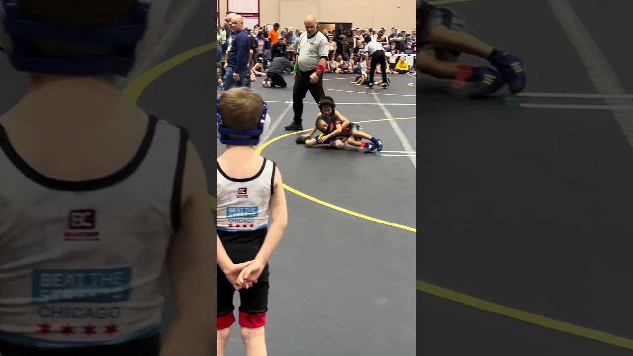 First Wrestling Match for Jesse at Beat the Streets Chicago #wrestling #chicago #boys