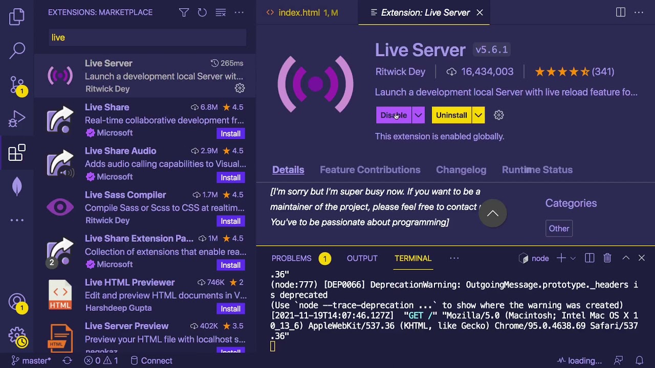 Stop Refreshing your Browser Manually | Live Server Extension