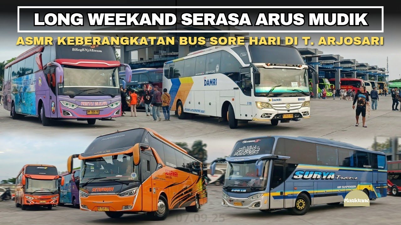 ARUS BALIK SETELAH LONG WEEKEND | HUNTING KEBERANGKATAN BUS TERMINAL ARJOSARI MALANG