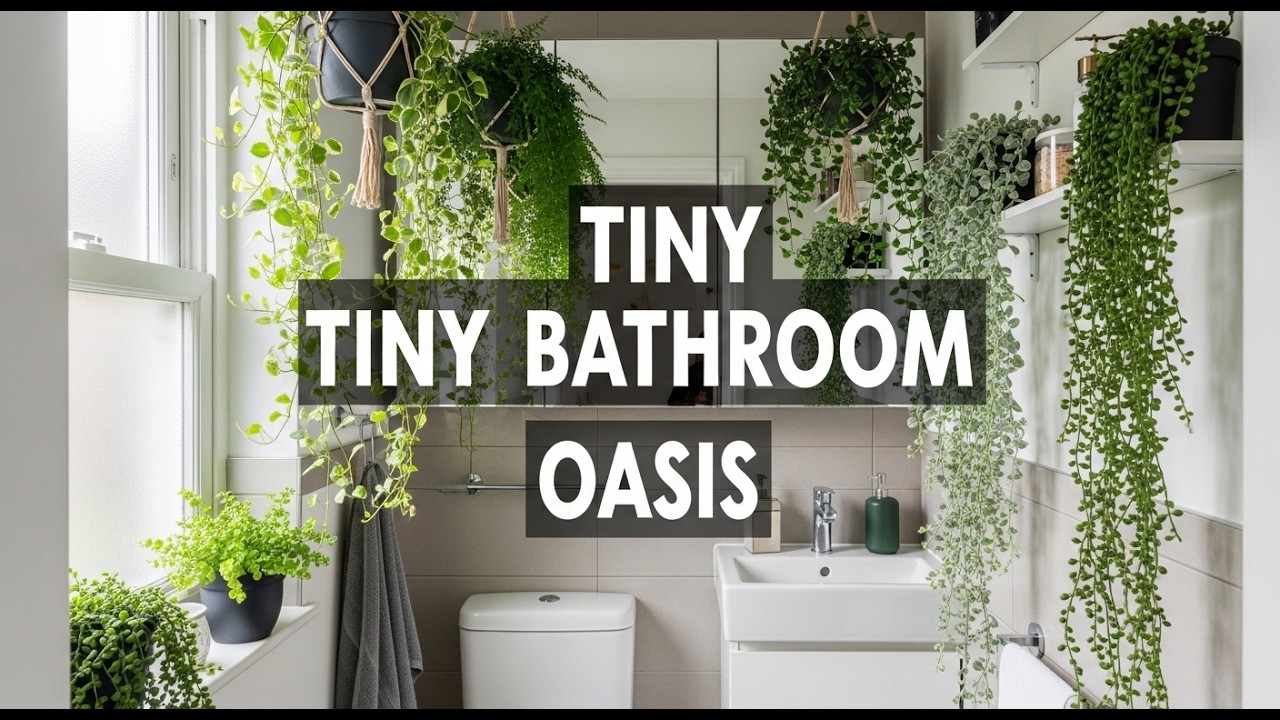 Transform Tiny Bathrooms with Hanging Plants  Space Saving Green Decor Ideas