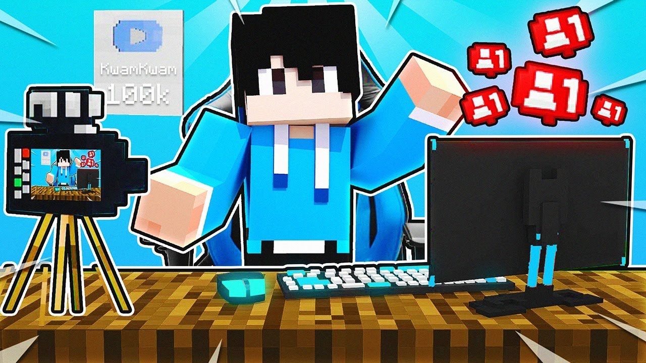 Kwam က Minecraft ထဲမှာ YouTuber တစ်ယောက်ဖြစ်ခဲ့တယ်! | Roleplay Video