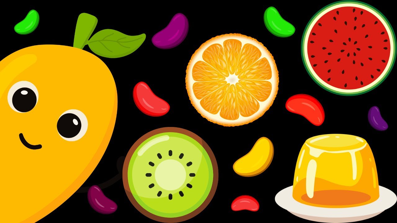 Baby Sensory Video - High Contrast Baby Video 🍉🍊🥝 - Tummy Time Newborn - Sensory Videos For Babies